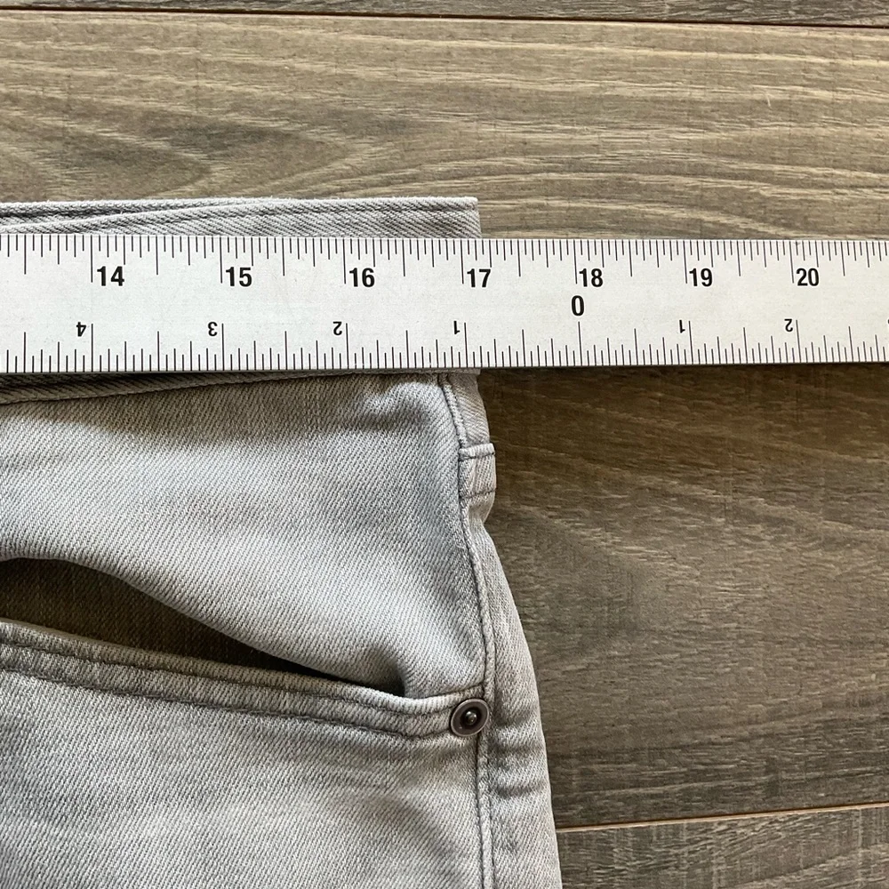 33x34 AG The Graduate Tailored Leg Jeans Mens Light Grey USA Adriano Goldschmied